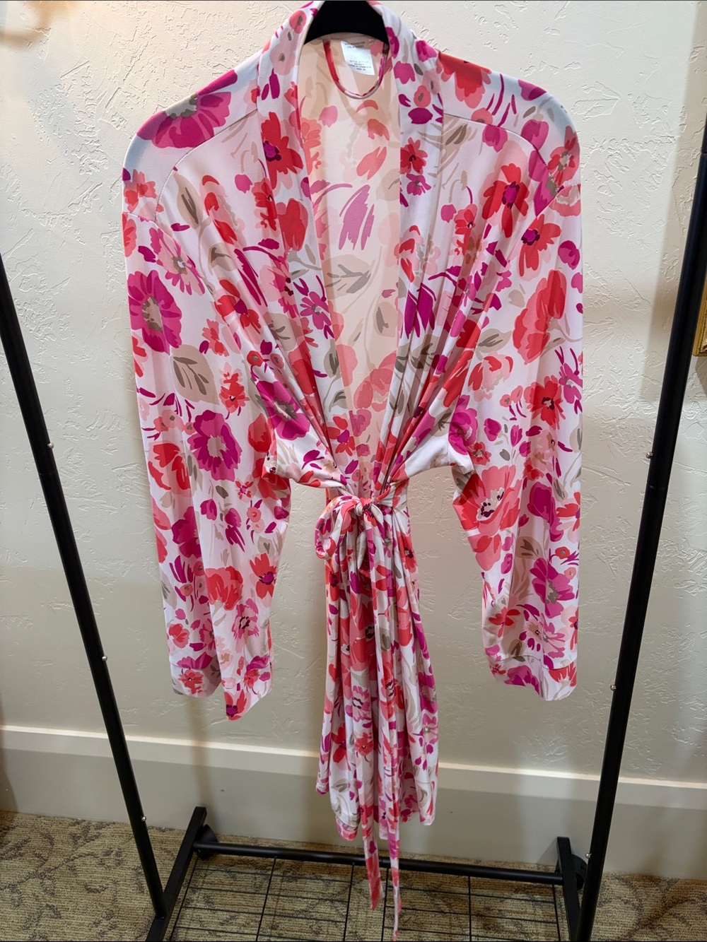 Linea Donatella Pink and Coral Floral Kimono